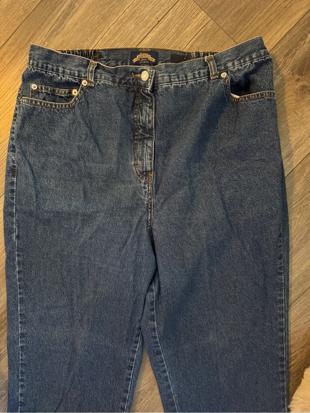 Vintage 90s Capezio High Waisted Mom Jeans 100% Cotton Dark Wash Size 12 Rare